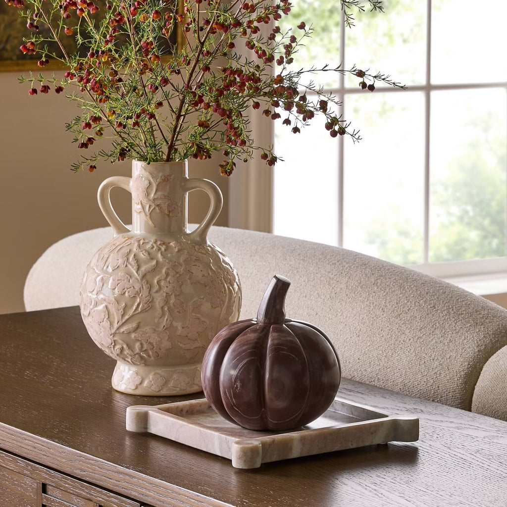 8" Marble Catchall Tray Off-White - Threshold designed with Studio McGee