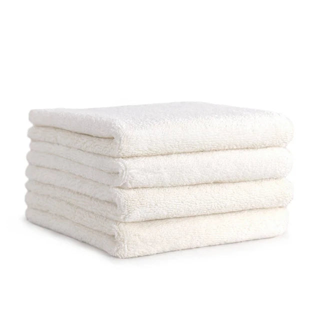 4pk Turkish Cotton Washcloth Set White - Wellbe