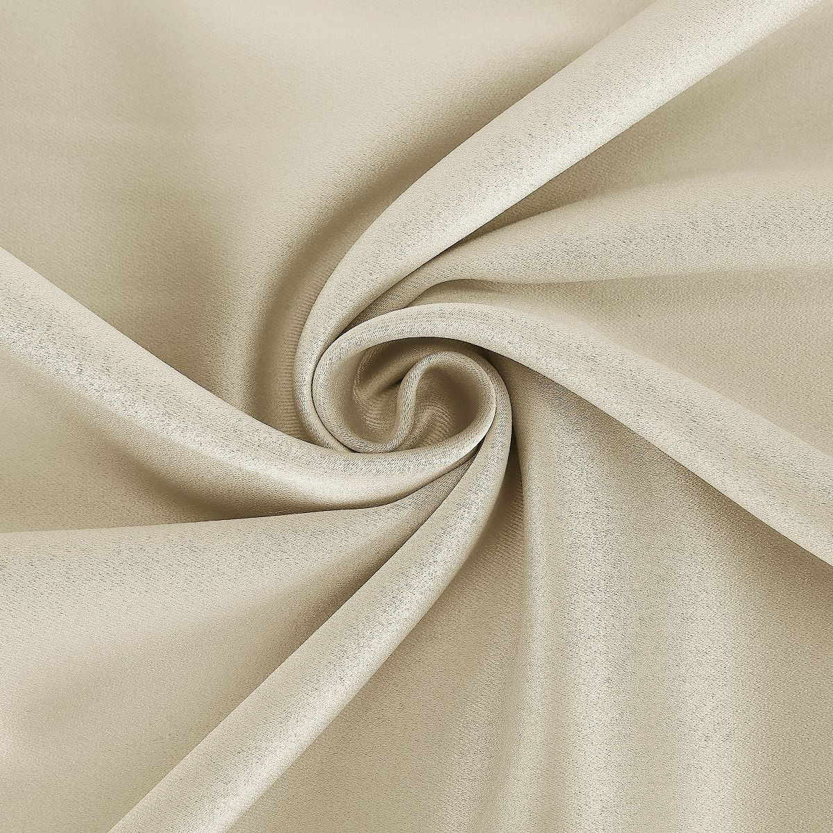 2PK 40"x63" Sun Zero Blackout Bergen Rod Pocket Curtain Panel Cream