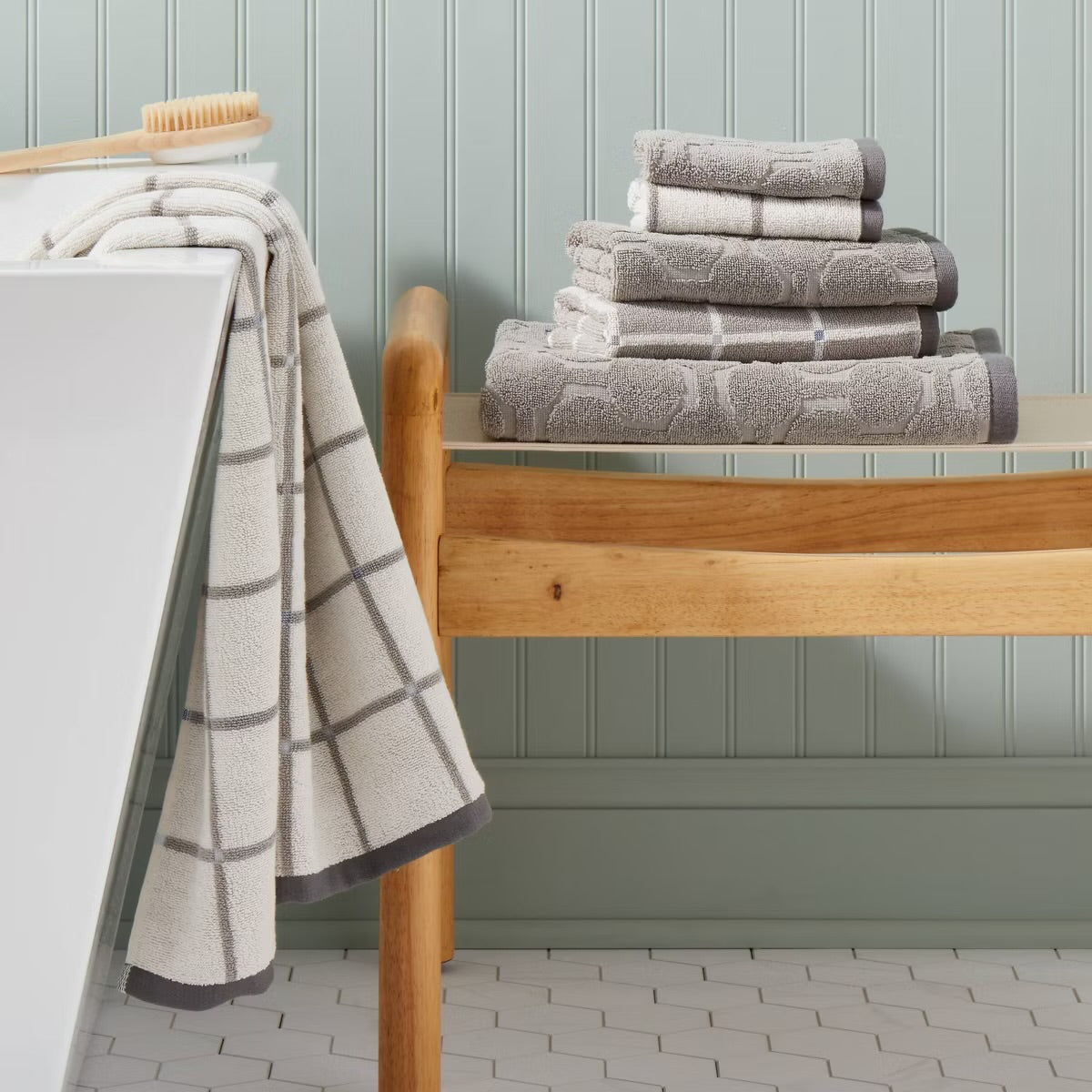 6pc Bath Towel Bundle Set Gray - Room Essentials