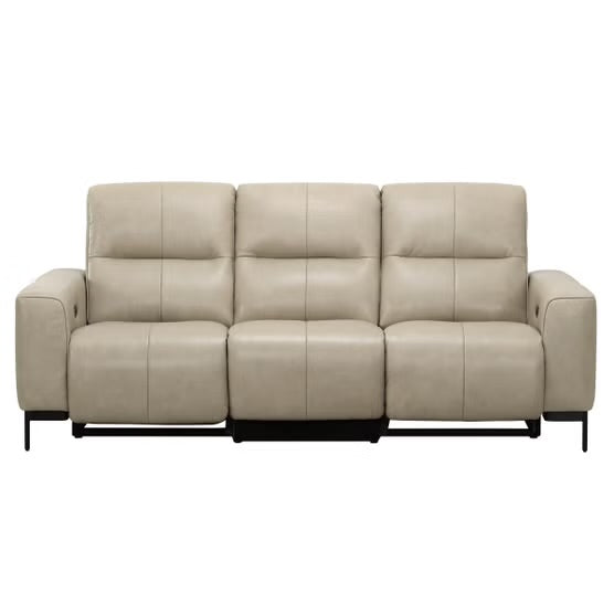 Simon Li - 3 Piece Top Grain Leather Power Reclining Sofa - Zero Gravity