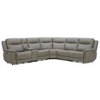 Gilman Creek 6-piece Top-grain Leather Power Sectional