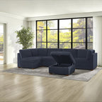 Thomasville Tisdale 6-piece Fabric Sectional with Storage Ottoman