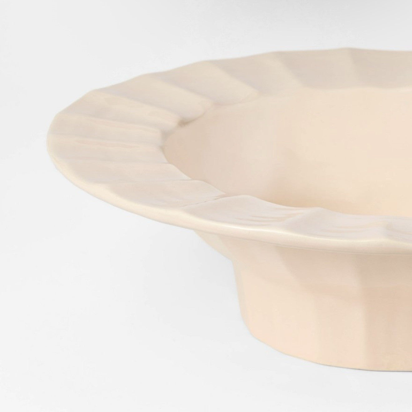 Ceramic Hand Molded Pedestal Bowl Pink - Threshold designed with Studio McGee