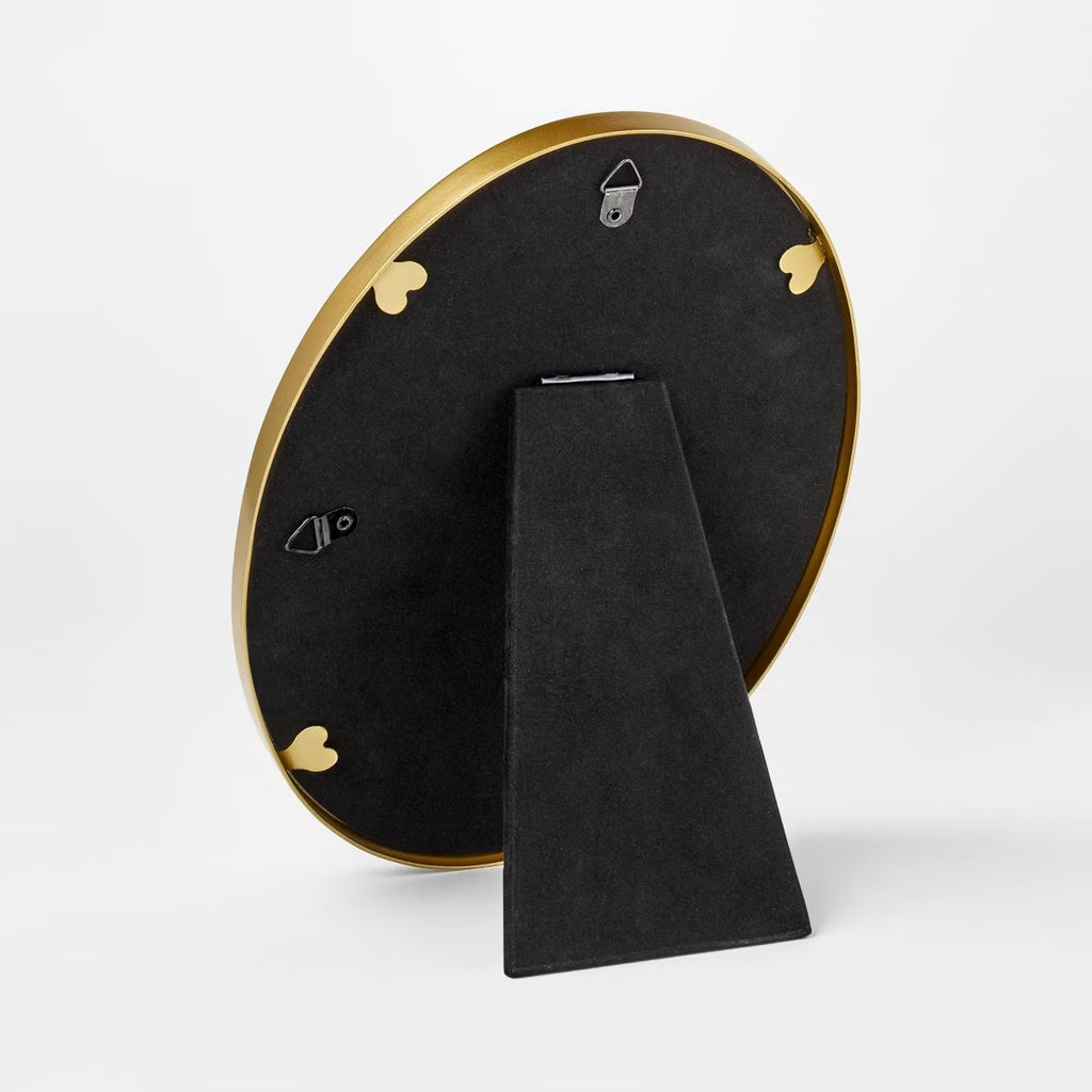 7"x9" Matted to 5"x7" Twisted Metal Oval Picture Frame - Threshold designed with Studio McGee