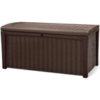 Keter Borneo Outdoor Storage Deck Box, 110 Gallon, Brown