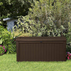 Keter Borneo Outdoor Storage Deck Box, 110 Gallon, Brown