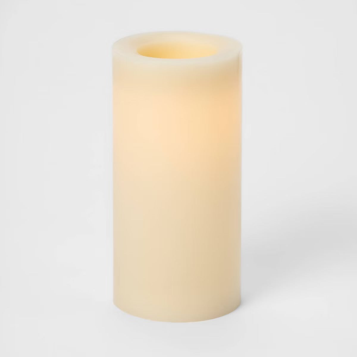 8" x 4" LED Flameless Black Wick Candle Cream - Threshold