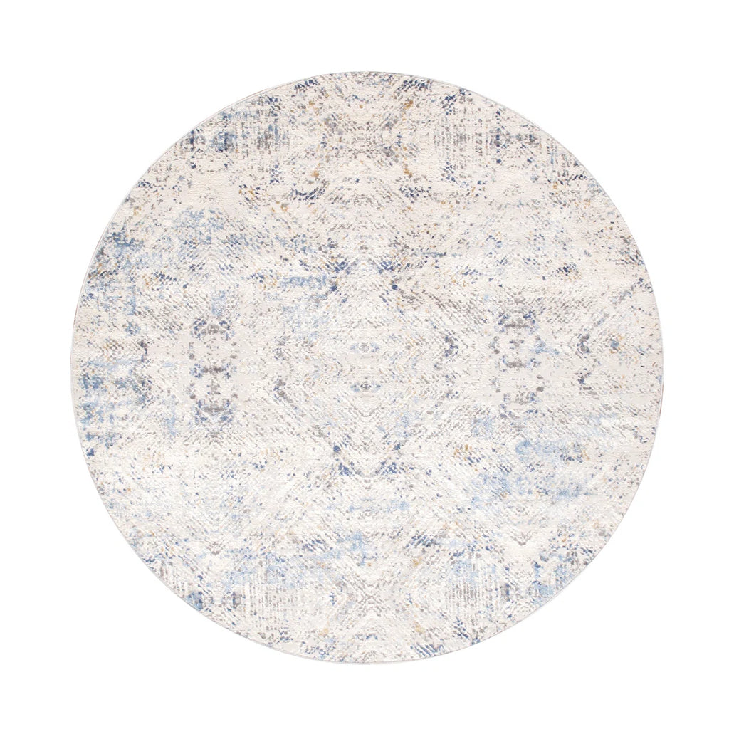 6” Round Efes Geometric Indoor Rug