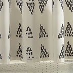 Jungalow Prosperity Shower Curtain Black/Cream 100% Cotton