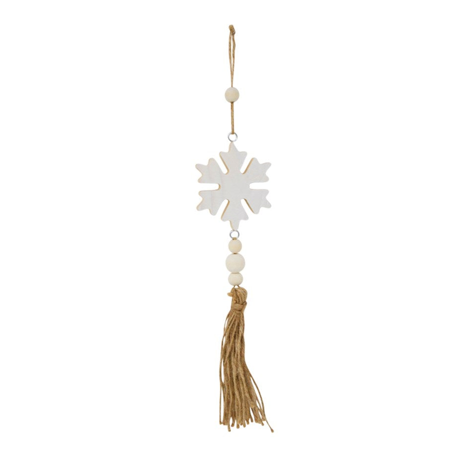 ORNAMENT SNOWFLAKE TASSEL