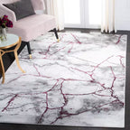 4” x 6” Craft Gray/Wine Distressed Abstract Area Rug