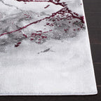 4” x 6” Craft Gray/Wine Distressed Abstract Area Rug
