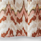 13pc Coastal Abstract Shower Curtain Set Cream/Red - Threshold