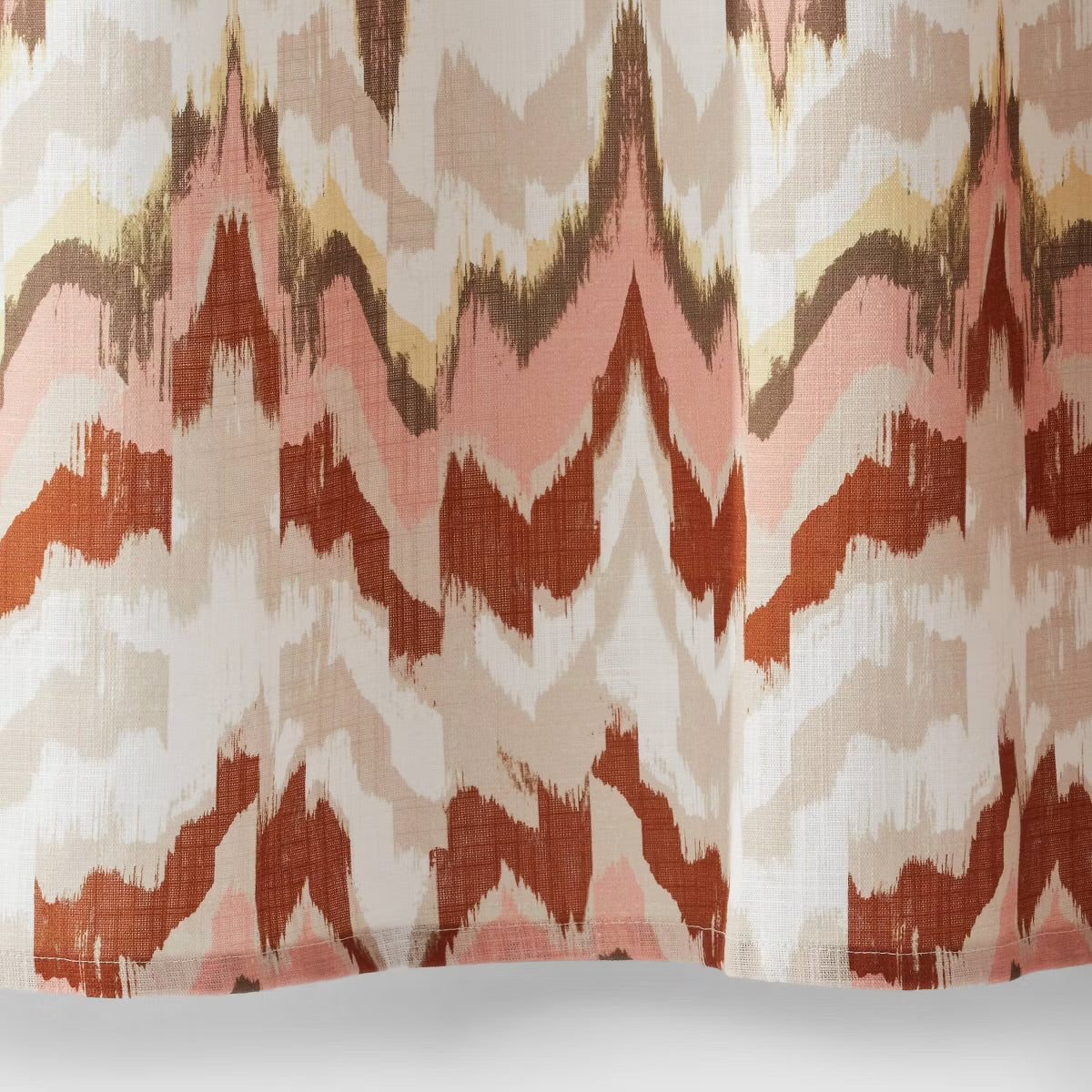 13pc Coastal Abstract Shower Curtain Set Cream/Red - Threshold