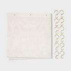 13pc Coastal Abstract Shower Curtain Set Cream/Red - Threshold