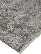 6’7” x 9’10” Feizy Sarrant Gray Area Rug