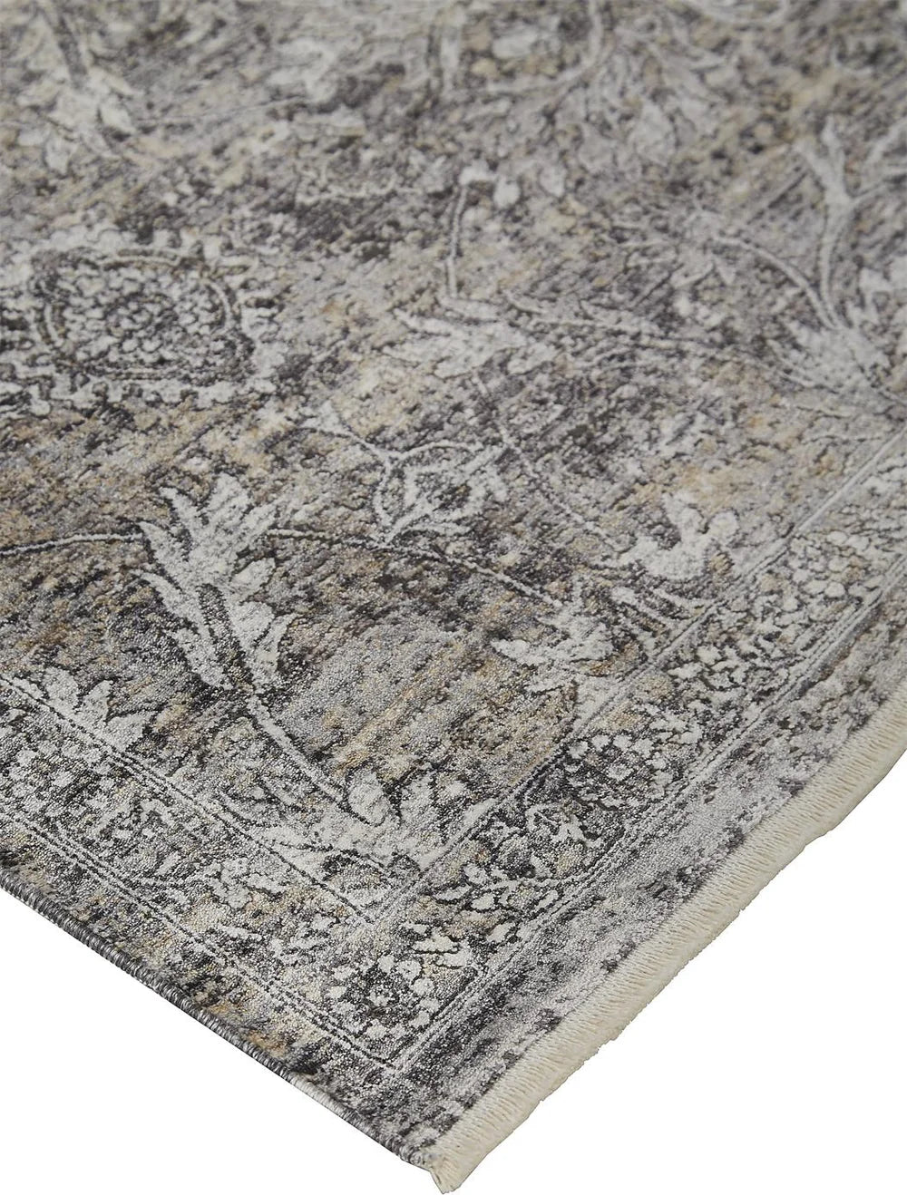 6’7” x 9’10” Feizy Sarrant Gray Area Rug