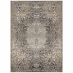 6’7” x 9’10” Feizy Sarrant Gray Area Rug