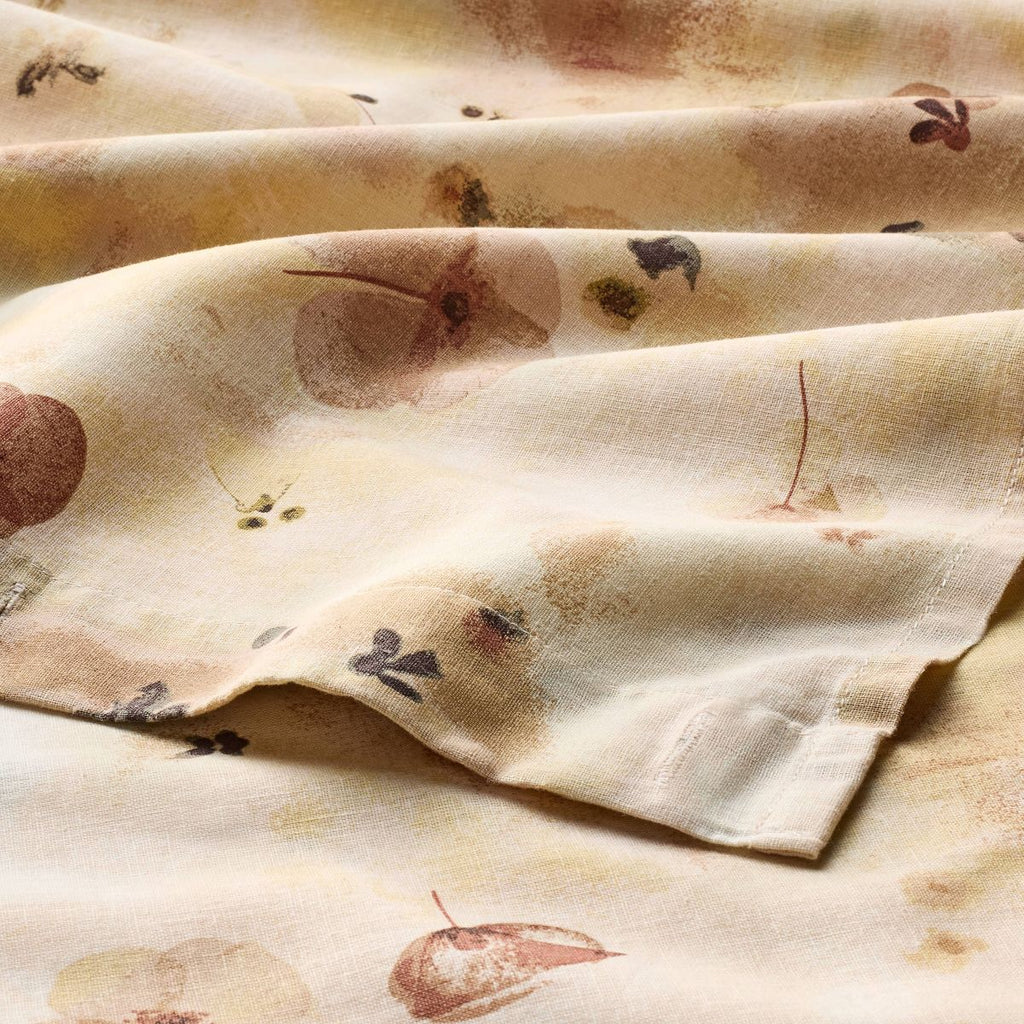 Linen Warm Washed Floral Shower Curtain - Casaluna