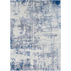 6’7” x 9’6” Monaco Gray/Blue Abstract Industrial Area Rug