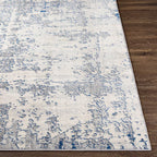 6’7” x 9’6” Monaco Gray/Blue Abstract Industrial Area Rug