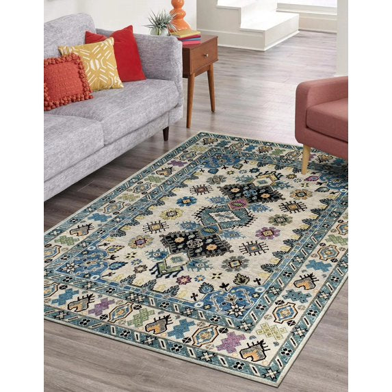 6” x 9” Beige Hand Knotted Wool Traditional Malayer Collection Rug