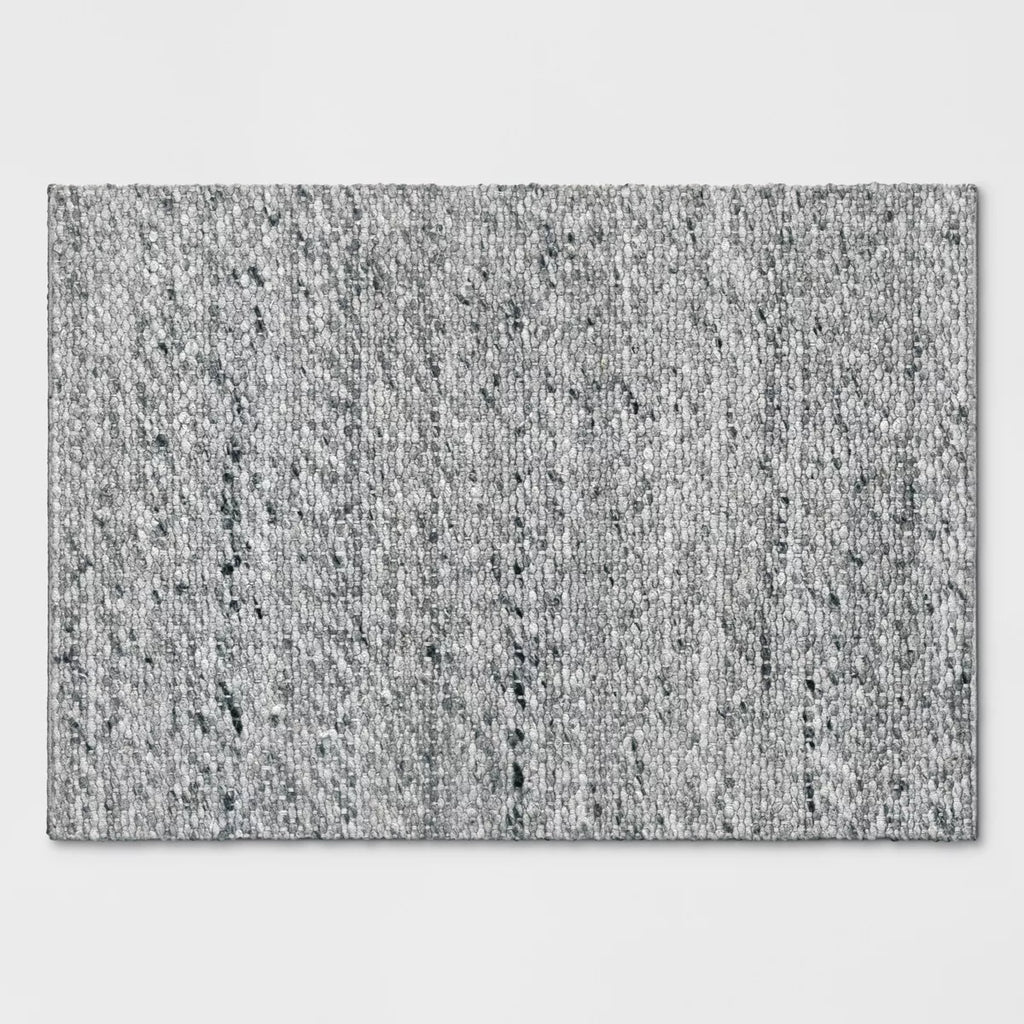 2'x3' Chunky Knit Wool Woven Rug Gray - Threshold