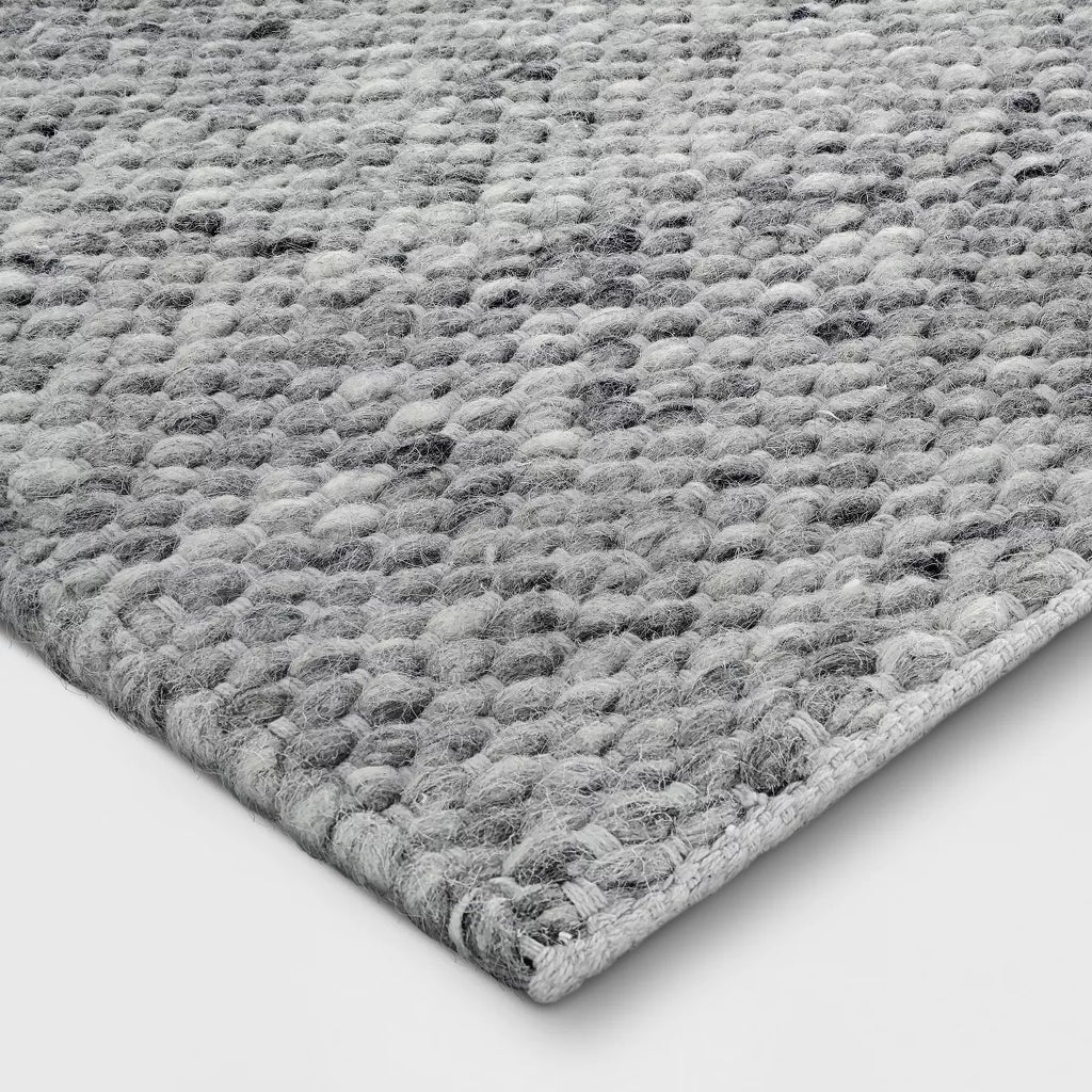 2'x3' Chunky Knit Wool Woven Rug Gray - Threshold