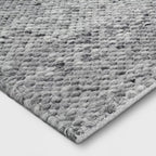 2'x3' Chunky Knit Wool Woven Rug Gray - Threshold