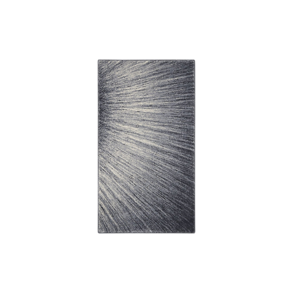 2'2" x 3'9" Kathy Ireland Moroccan Blue And Grey