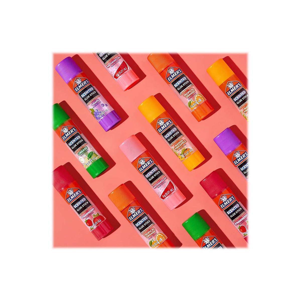 Elmer’s Scented Glue Sticks Washable Clear Assorted Scents 6 Grams 30 Count