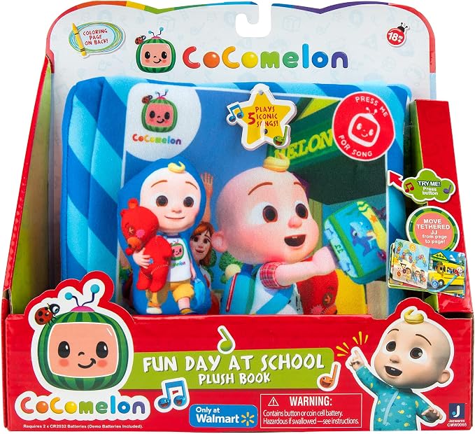 Cocomelon Fun Day at School Plush Book