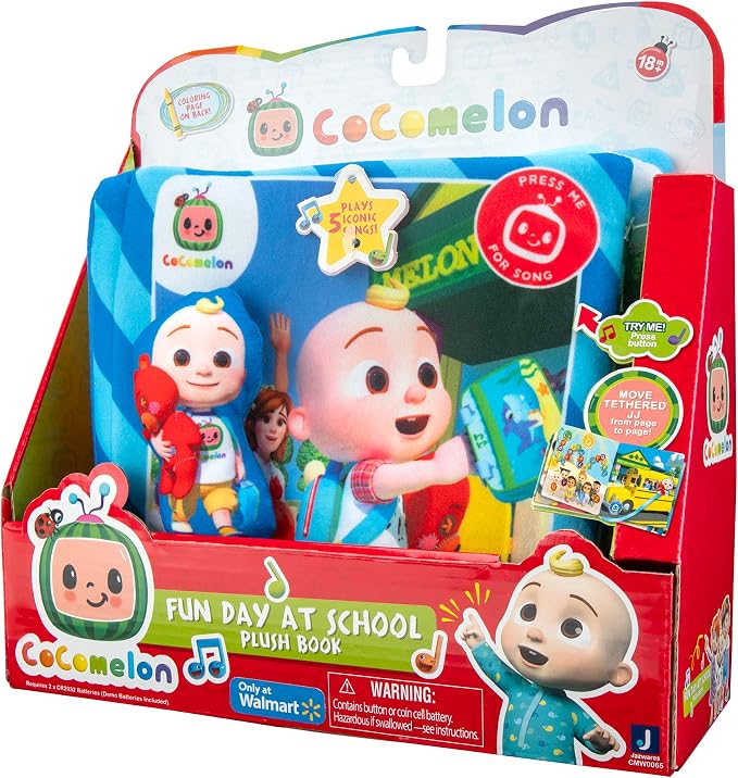 Cocomelon Fun Day at School Plush Book