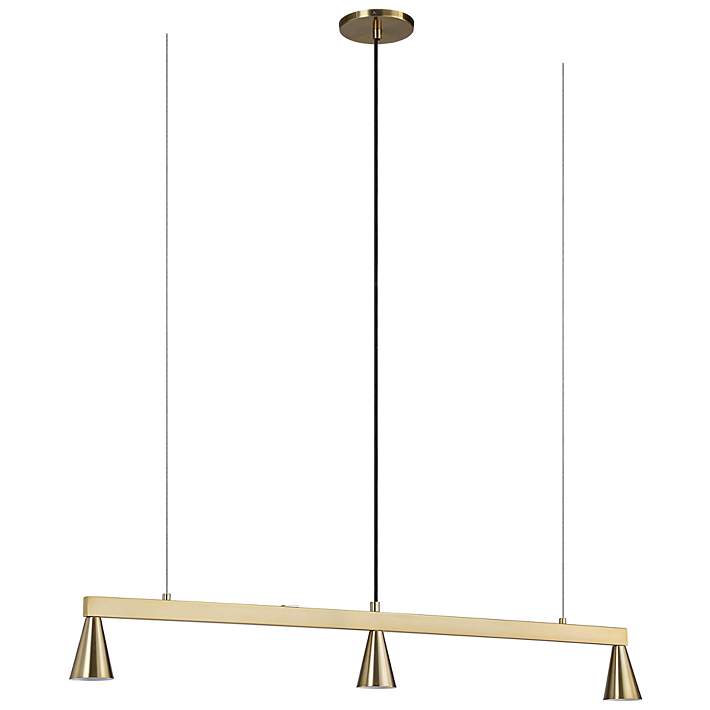 Linea Plated Champagne Ceiling Fixture 42x4.75x2.5"