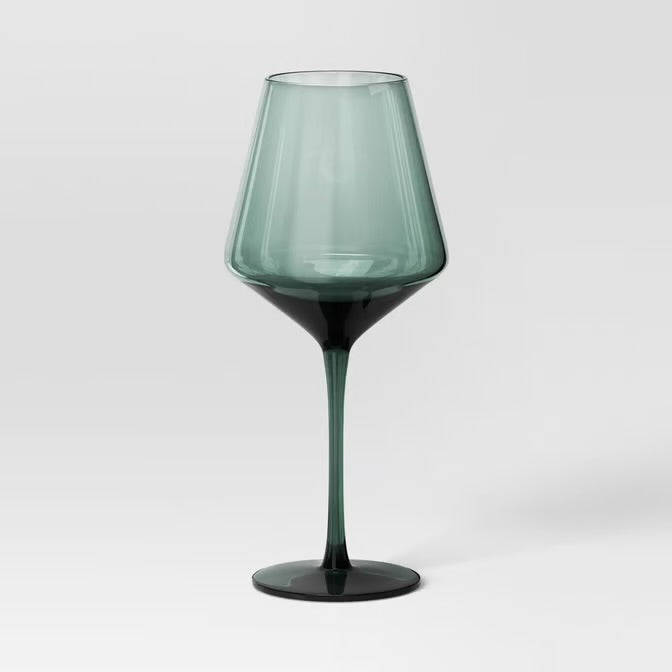 Set of 4 - 19.6oz Stemmed Wine Glass Teal - Threshold