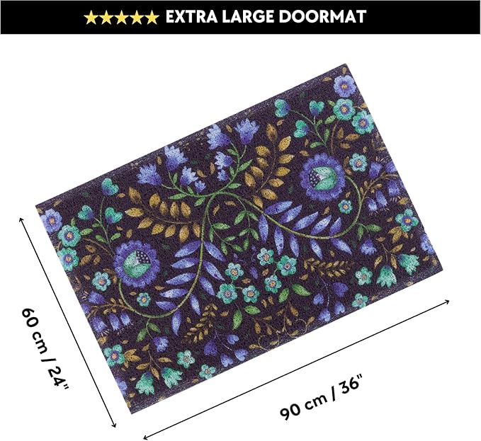 24" x 36" Matologie Mat Blue Flower
