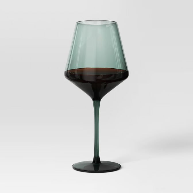 Set of 4 - 19.6oz Stemmed Wine Glass Teal - Threshold