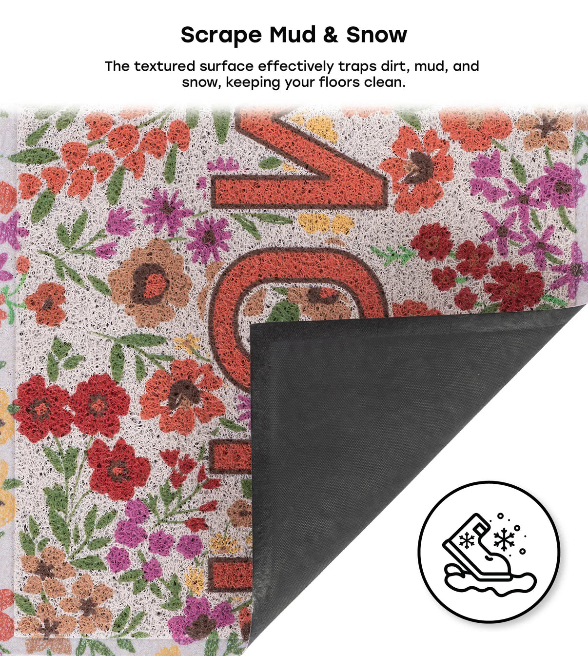 24" x 36" Matologie Mat Red Flower Home