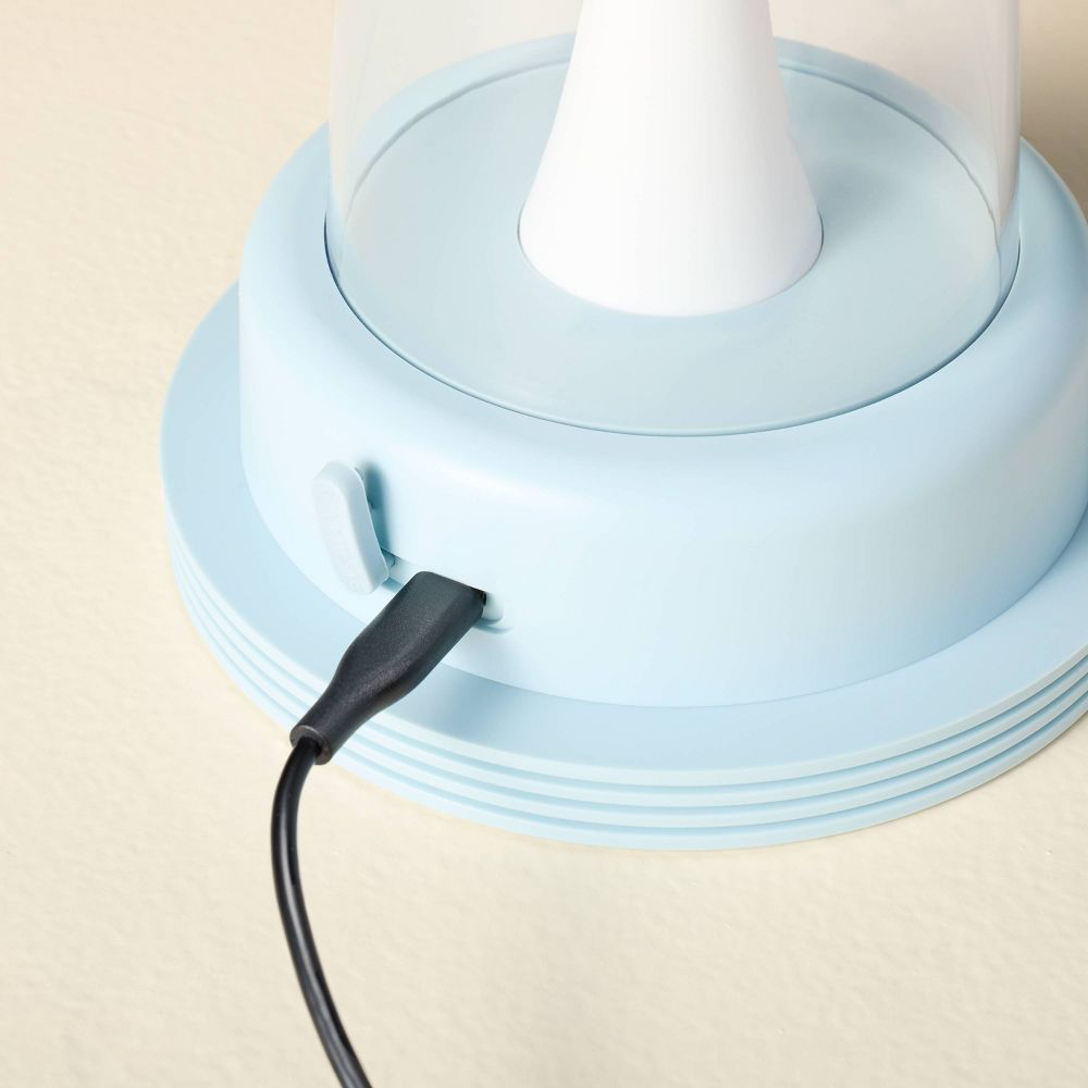 Portable LED Table Lantern Light Blue - Hearth & Hand with Magnolia