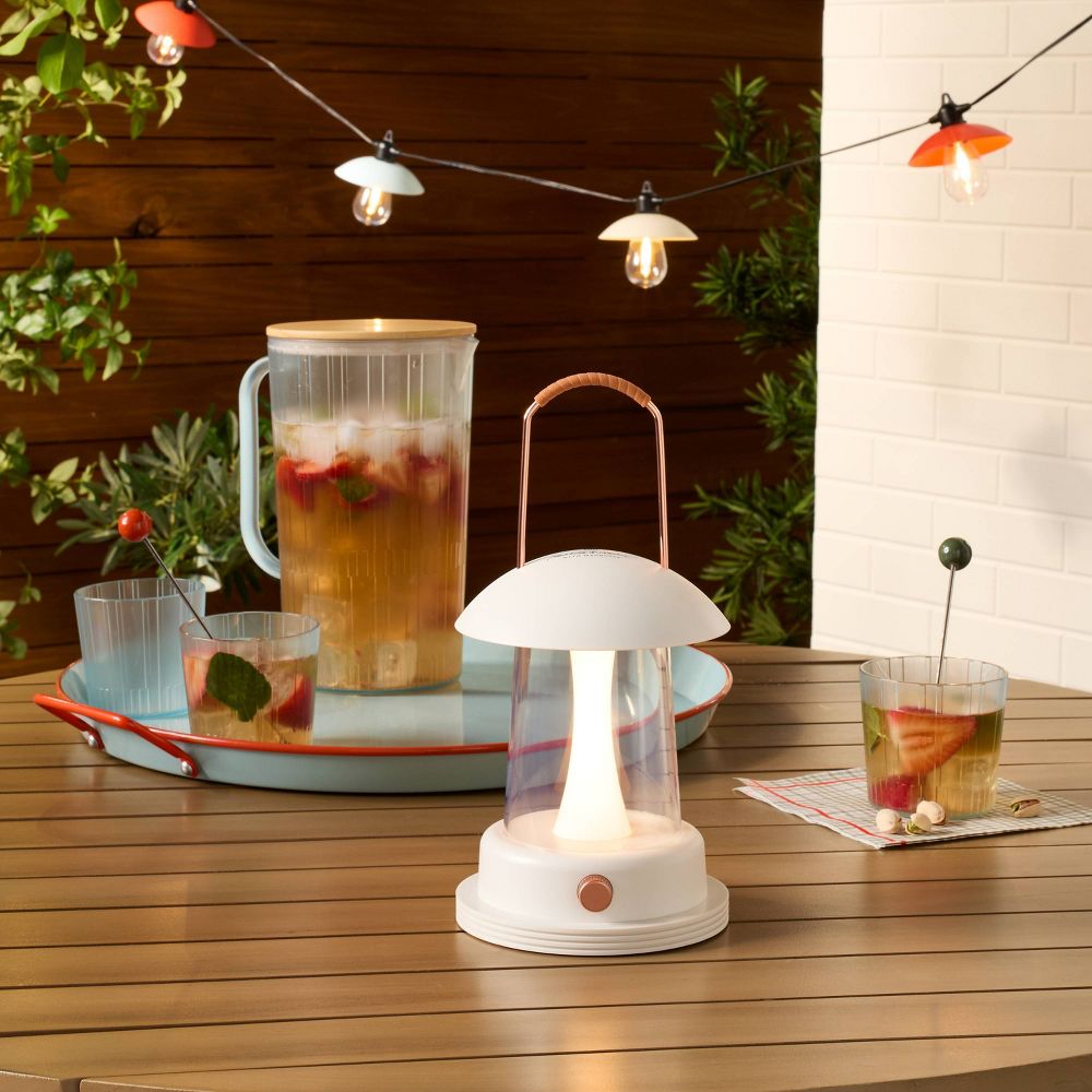 Portable LED Table Lantern Cream - Hearth & Hand with