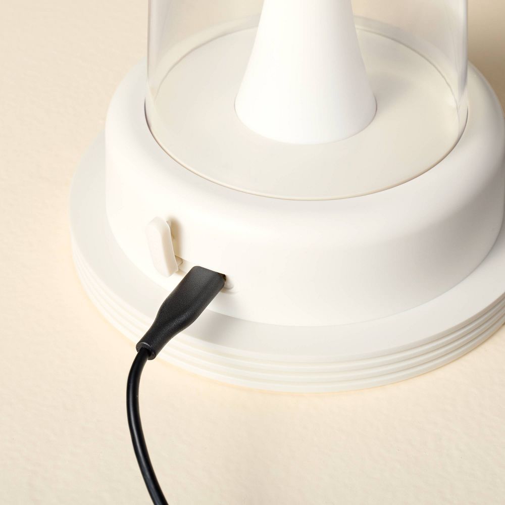 Portable LED Table Lantern Cream - Hearth & Hand with