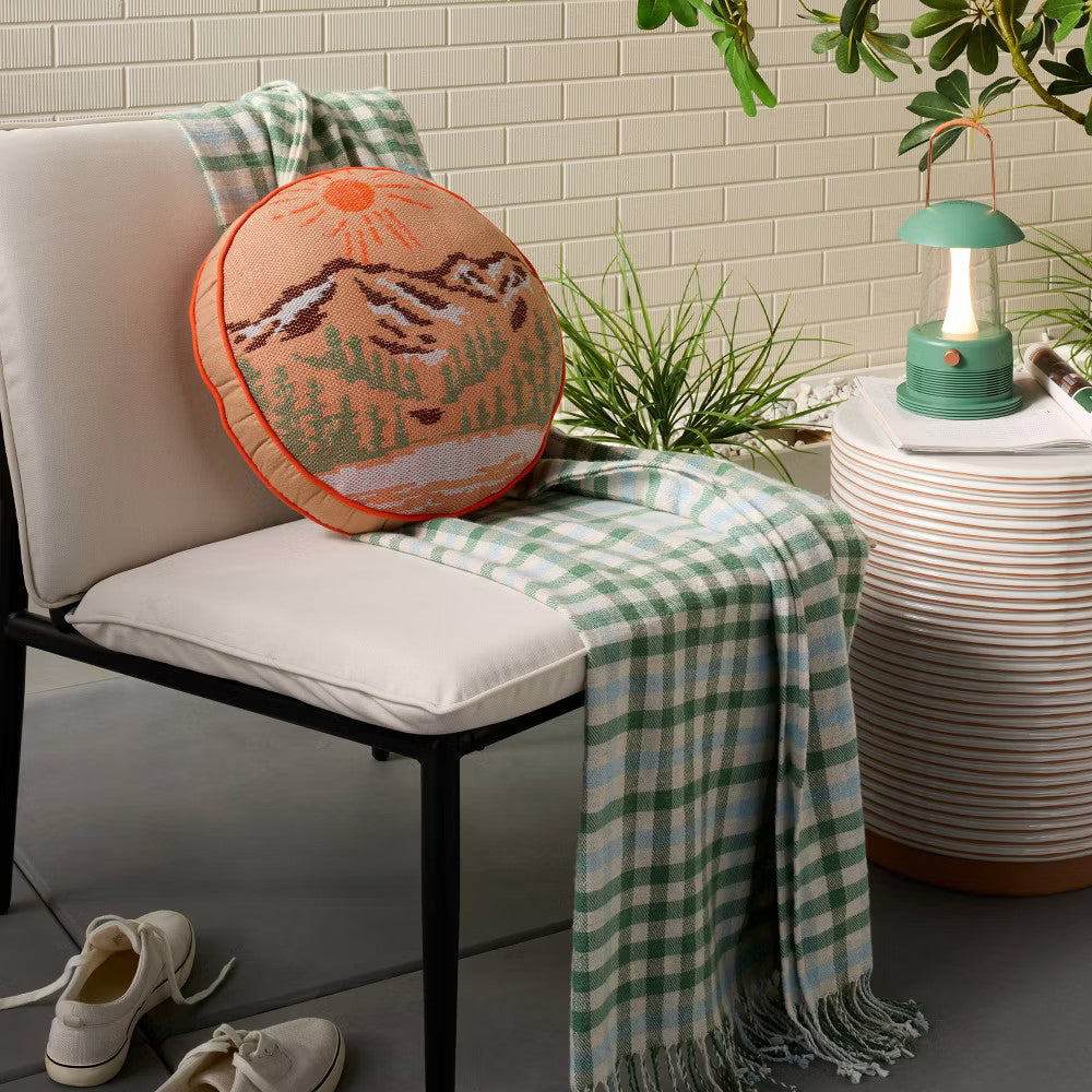 Portable LED Table Lantern with Bluetooth Speaker Green - Hearth & Hand with Magnolia