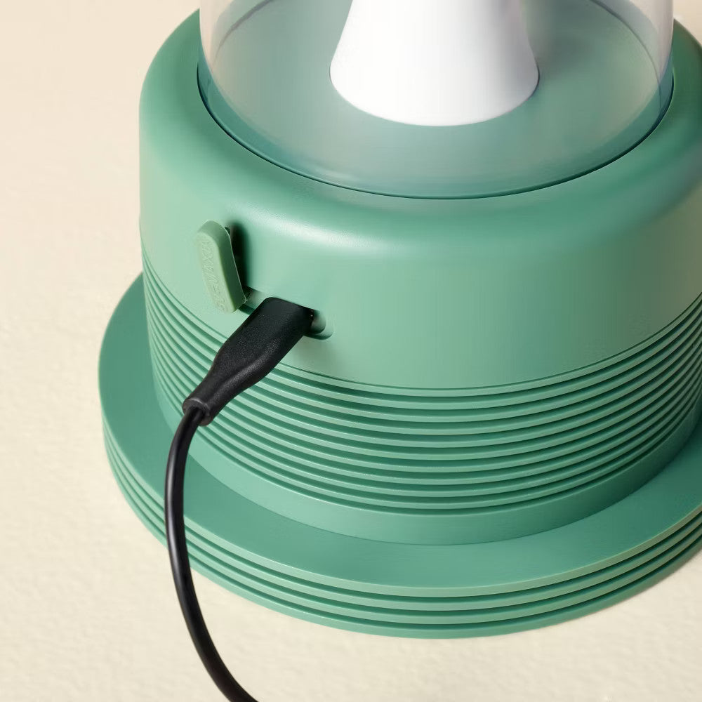 Portable LED Table Lantern with Bluetooth Speaker Green - Hearth & Hand with Magnolia