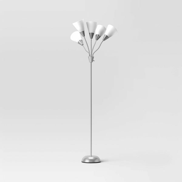 5-Head Floor Lamp White - Room Essentials