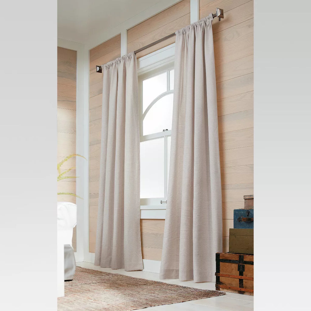 2PK 54" x 84" Light Filtering Farrah Window Curtain Panel - Threshold