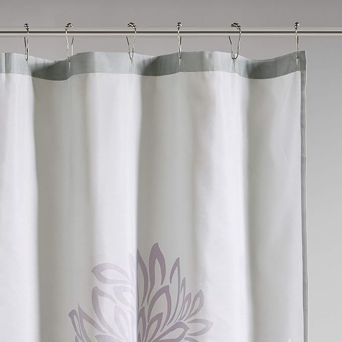 Calla Printed Floral Shower Curtain Purple