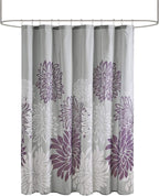 Calla Printed Floral Shower Curtain Purple