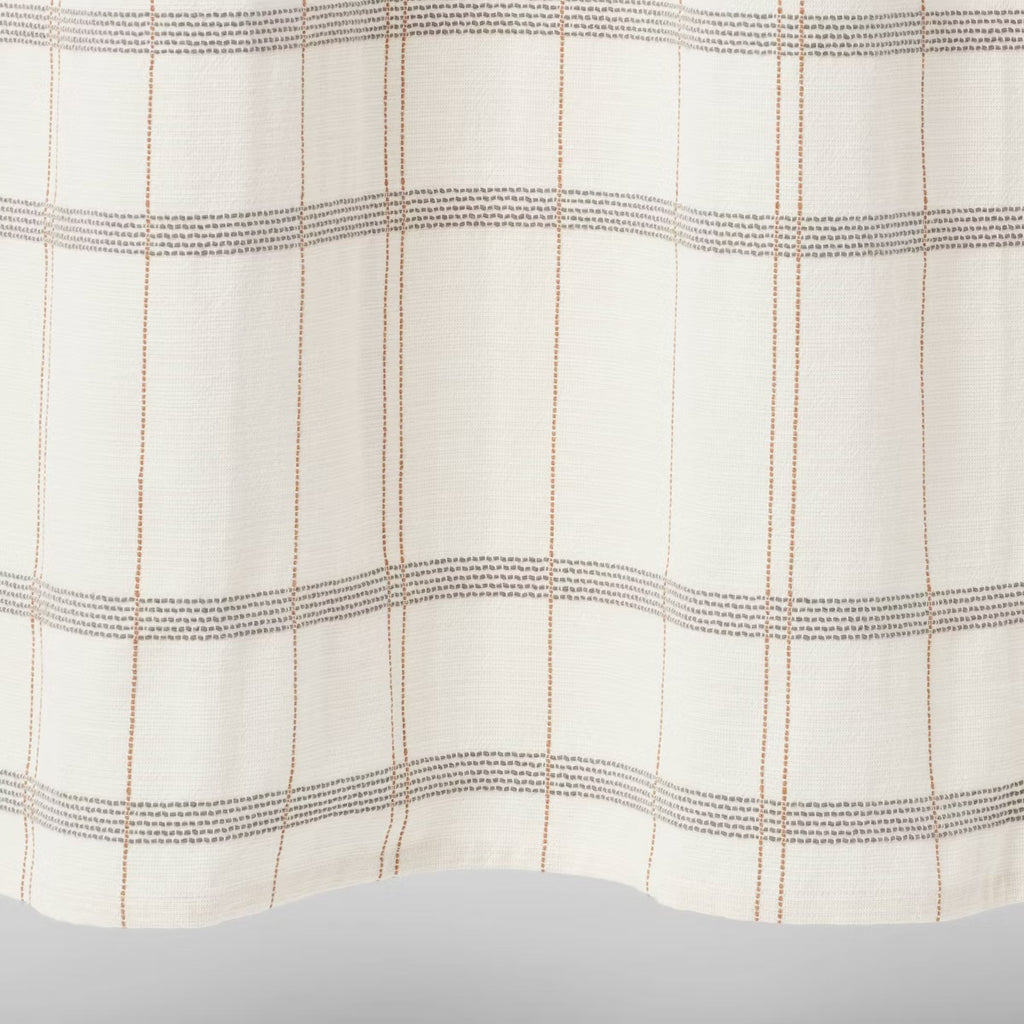 Woven Modern Plaid Shower Curtain Ivory - Threshold