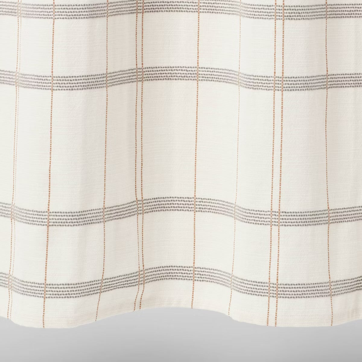 Woven Modern Plaid Shower Curtain Ivory - Threshold